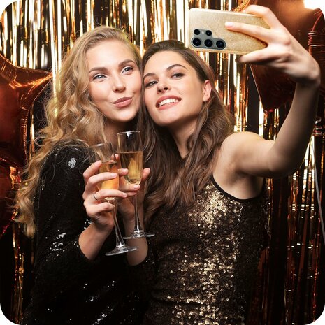 Samsung S24 Ultra - Glitter Back Cover - Goud