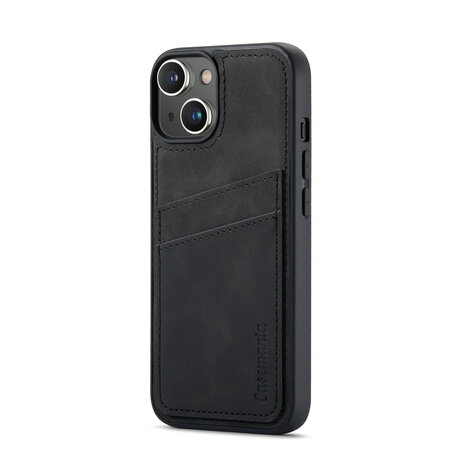 iPhone 14 Plus - Back Cover met Kaarthouder - Charcoal Gray