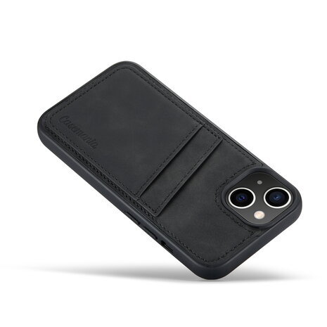 iPhone 14 Plus - Back Cover met Kaarthouder - Charcoal Gray
