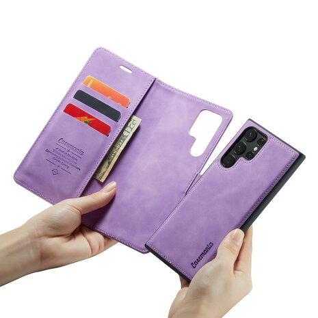 Samsung S24 Ultra Bright Lila - 2 in 1 Book Case