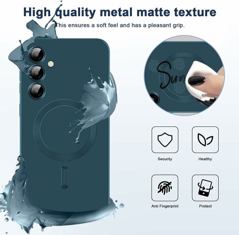 Samsung S24 - Donker Blauw - MagSafe Matte TPU