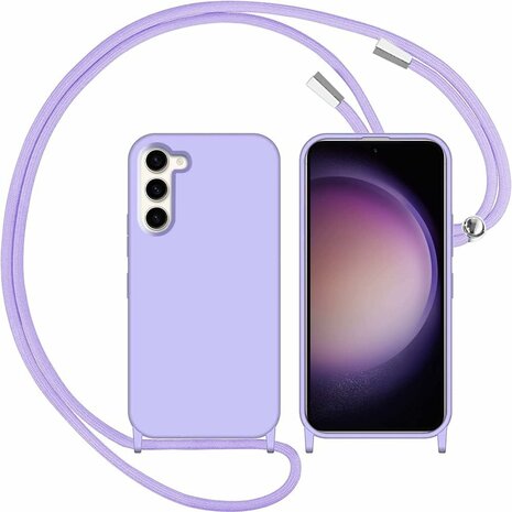Samsung S24 - Paars - TPU Back Cover met Koord