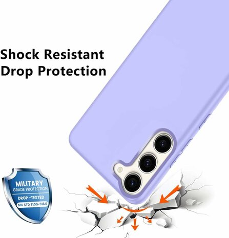 Samsung S24 - Paars - TPU Back Cover met Koord