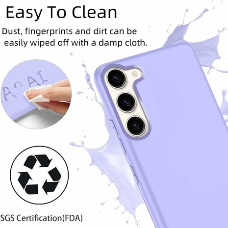 Samsung S24 - Paars - TPU Back Cover met Koord