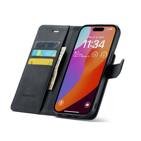 iPhone 15 Plus Charcoal Gray - 2 in 1 MagSafe Book Case