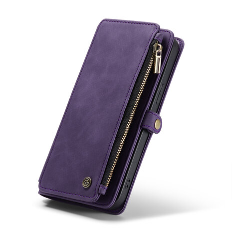 iPhone 15 Plus Deep Purple - MagSafe Book Case met Rits