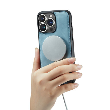 iPhone 15 Plus Aqua Blue - 2 in 1 MagSafe Book Case