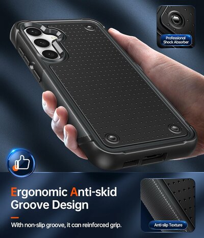 Samsung S23 FE Zwart - Armor Back Cover
