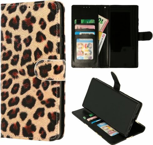 Samsung S23 met Luipaard Print - Book Case