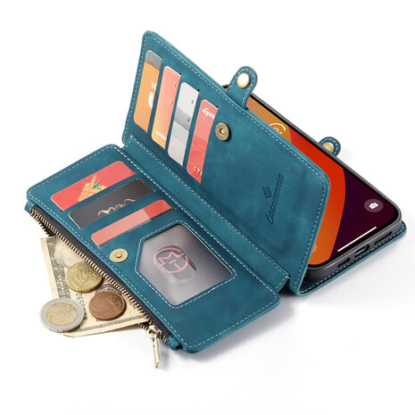 iPhone 15 Plus Emerald Green - MagSafe Book Case met Rits