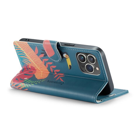 iPhone 14 Pro met Tropica Print - Book Case