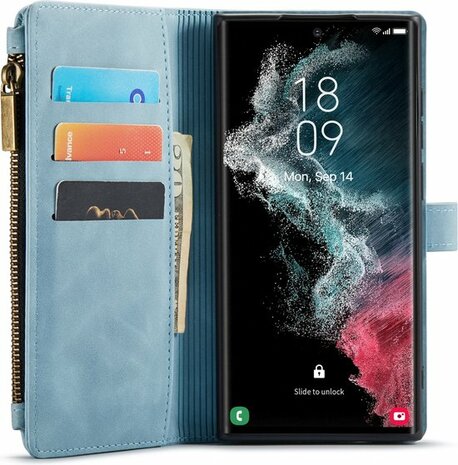 Samsung S23 Ultra Aqua Blue - Book Case met Rits