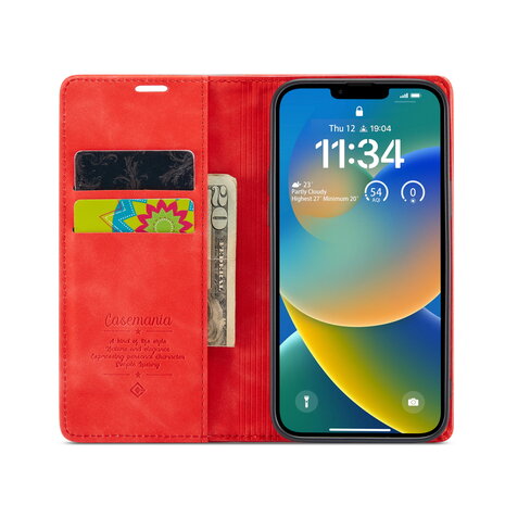 Samsung S23 Plus Crimson Red - Book Case