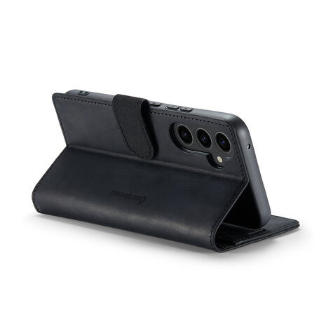 Samsung S23 Ultra Charcoal Gray - Lederen Book Case