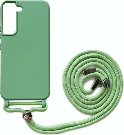 Samsung S22 Licht Groen - TPU Back Cover met Koord