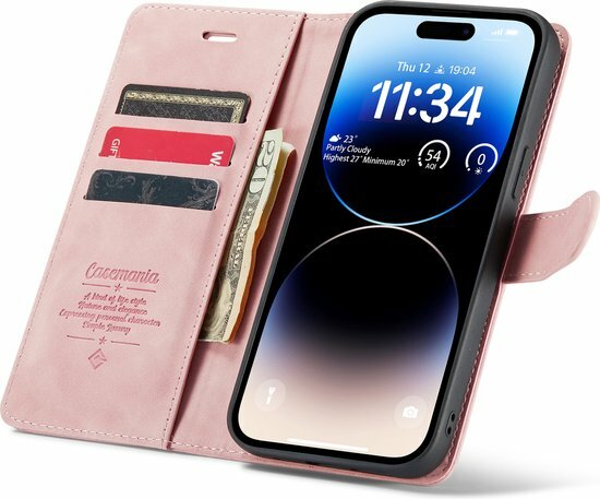 iPhone 14 Pro Pale Pink - 2 in 1 Book Case