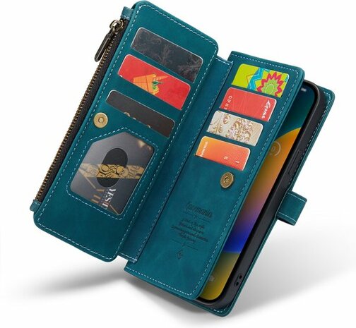 iPhone 14 Pro Emerald Green - Book Case met Rits