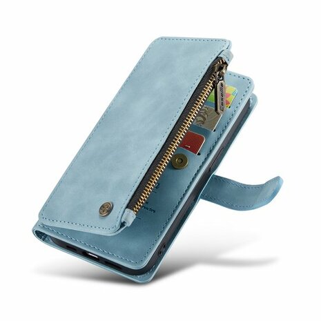 iPhone 14 Plus Aqua Blue - Book Case met Rits