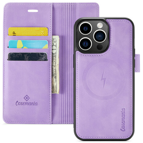 iPhone 15 Plus Bright Lila - 2 in 1 MagSafe Book Case