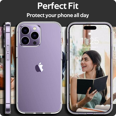 iPhone 15 Pro Max - HQ TPU Back Cover - Transparant