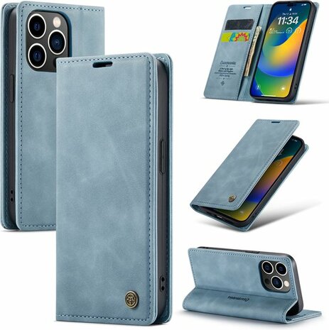 iPhone 14 Pro Aqua Blue - Book Case