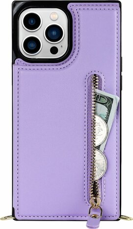 iPhone 14 Pro Paars - Back Cover met Koord