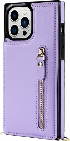 iPhone 14 Pro Paars - Back Cover met Koord