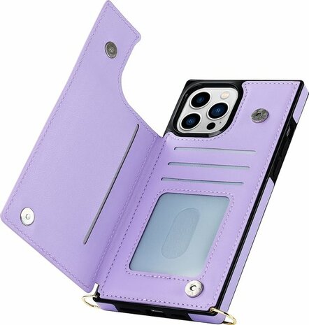 iPhone 14 Pro Paars - Back Cover met Koord