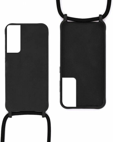 Samsung S21 FE Zwart - TPU Back Cover met Koord