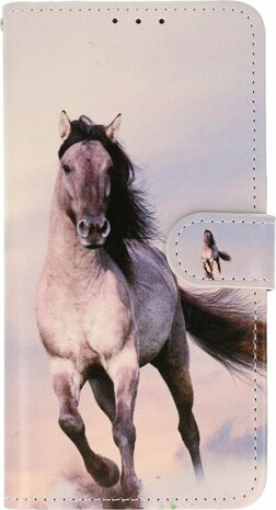 Samsung S23 Plus met Paard Print - Book Case