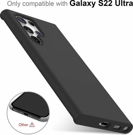 Samsung S23 Ultra - Siliconen Back Cover - Zwart