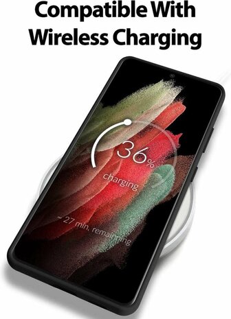 Samsung S23 Ultra - Siliconen Back Cover - Zwart