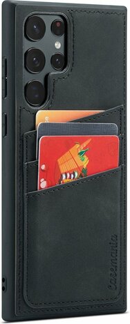 Samsung S22 Ultra - Back Cover met Kaarthouder - Charcoal Gray