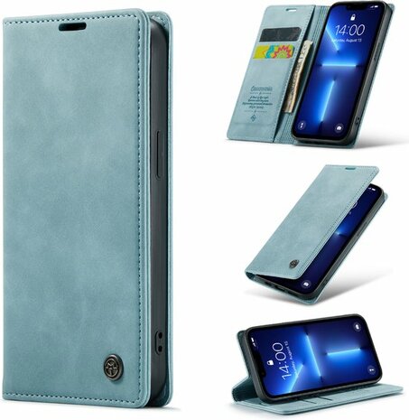 iPhone 12 Pro Max Aqua Blue - Book Case