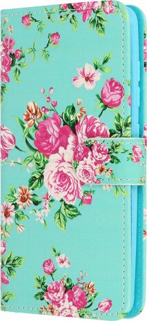 Samsung S23 Ultra met Bloemen Print - Book Case