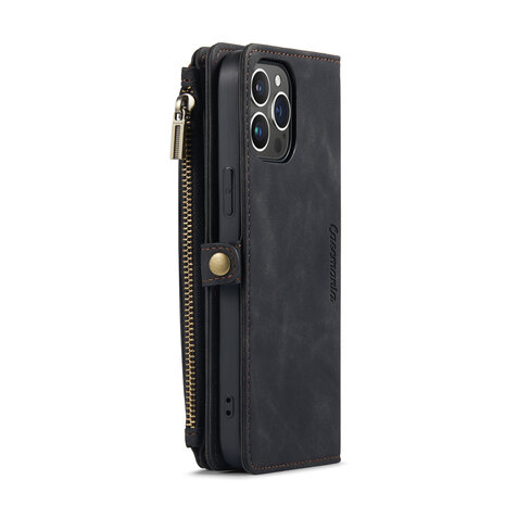iPhone 15 Plus Charcoal Gray- MagSafe Book Case met Rits