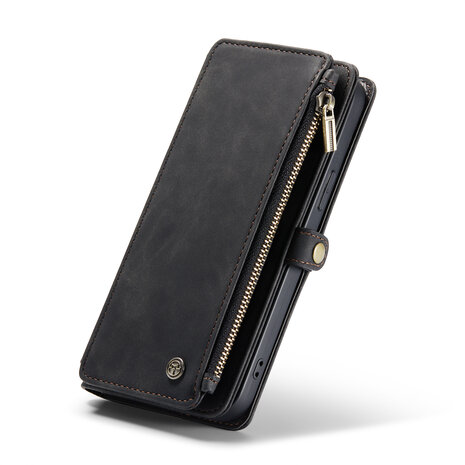 iPhone 15 Plus Charcoal Gray- MagSafe Book Case met Rits