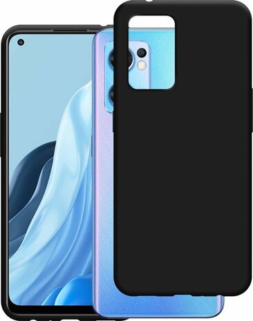Find X5 Lite - Siliconen Back Cover - Zwart