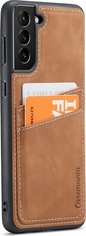 Samsung S22 Plus - Back Cover met Kaarthouder - Sienna Brown