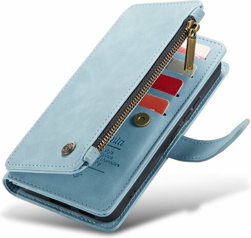 Samsung S22 Plus Aqua Blue - Book Case met Rits