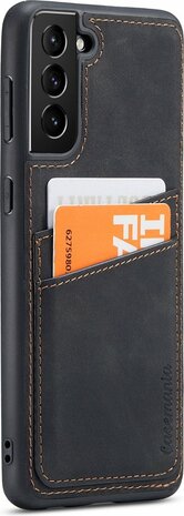 Samsung S22 Plus - Back Cover met Kaarthouder - Charcoal Gray