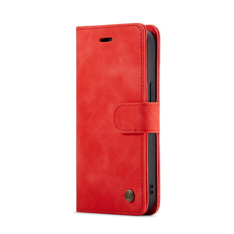 iPhone 15 Plus Crimson Red - 2 in 1 Book Case