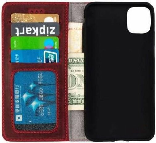 iPhone 11 Pro Rood - Lederen Book Case