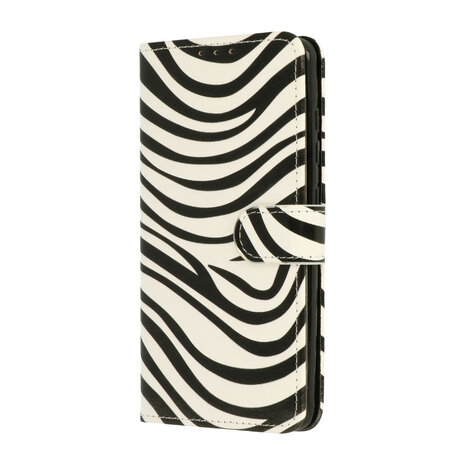 Samsung S22 Plus met Zebra Print  - Book Case