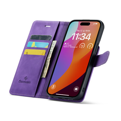 iPhone 15 Plus Deep Purple - 2 in 1 MagSafe Book Case