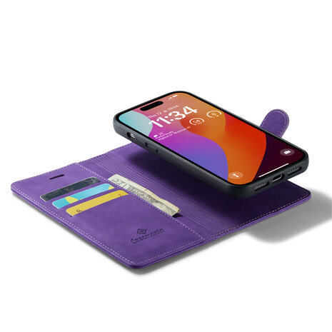 iPhone 15 Plus Deep Purple - 2 in 1 MagSafe Book Case
