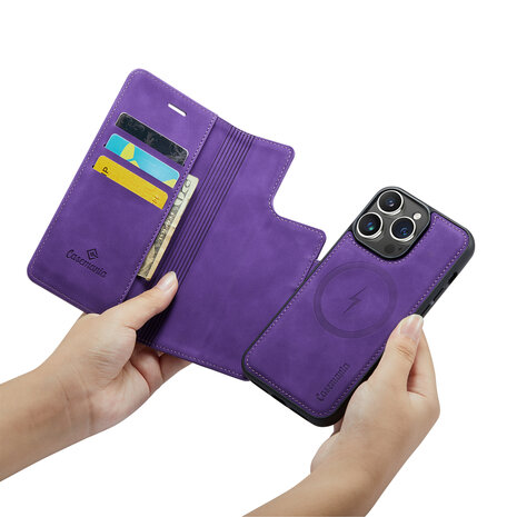iPhone 15 Plus Deep Purple - 2 in 1 MagSafe Book Case