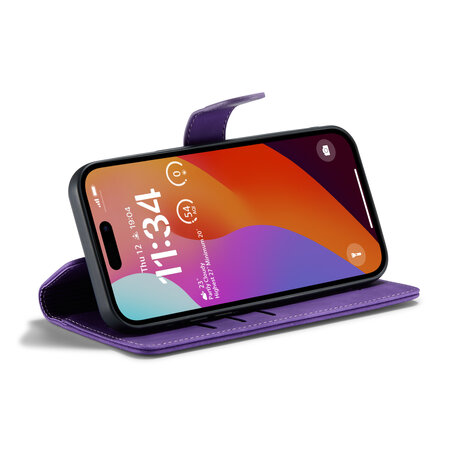 iPhone 15 Plus Deep Purple - 2 in 1 MagSafe Book Case