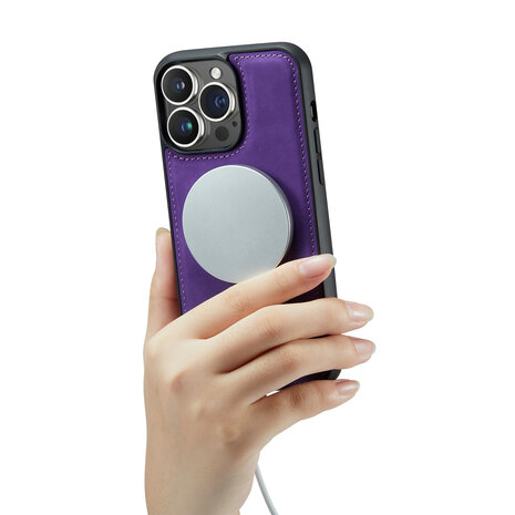 iPhone 15 Plus Deep Purple - 2 in 1 MagSafe Book Case