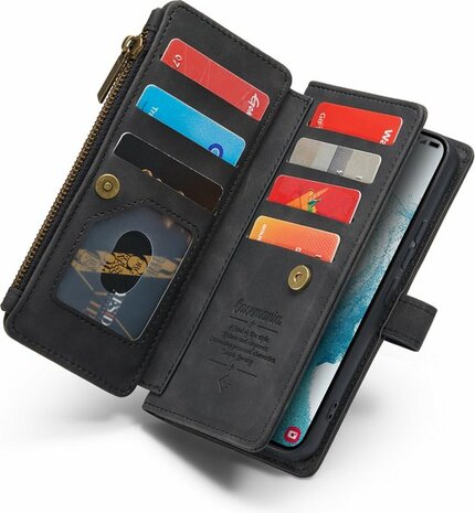 Samsung S22 Plus Charcoal Gray - Book Case met Rits